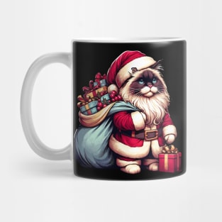 Ragdoll Cat Santa Claus Christmas Mug